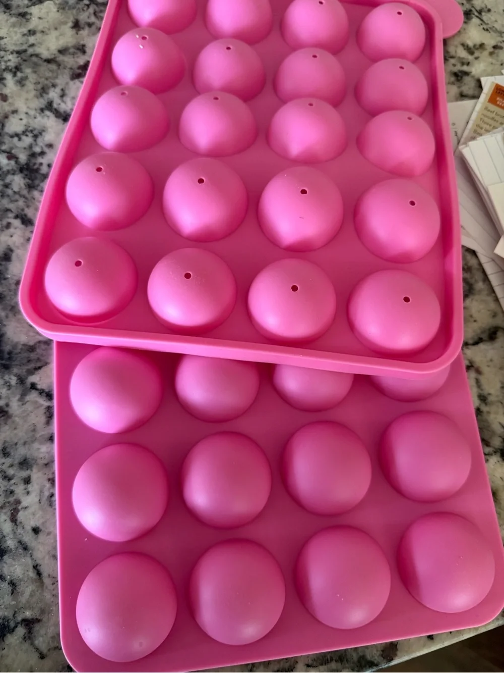 Silicone Pink Cake Pop Mold Tray